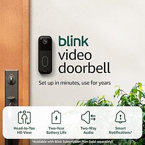 $43.99* | Blink Video Doorbell + Outdoor 4 Wireless Smart Security Camera w/ Sync Module at Amazon